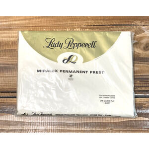 Vintage New Old Stock Lady Pepperell Miralux Permanent Press Double Flat Sheet